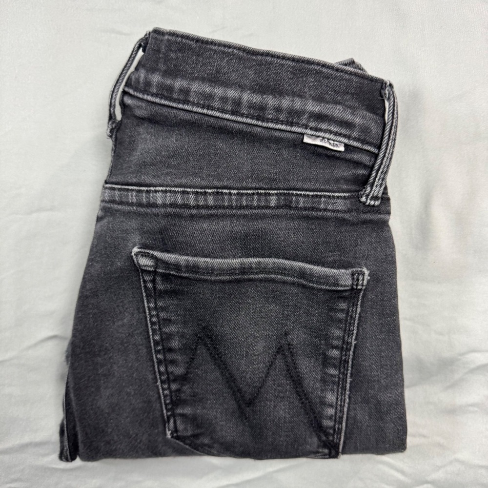 Mother The Razzler Zip Ankle Faded Black Jeans Womens Sz 29 Goth Classic Vroom